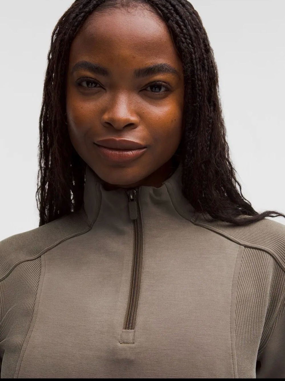 Lululemon Softstreme Half-Zip Mini Dress - Olive Brown - S - Picture 3 of 11